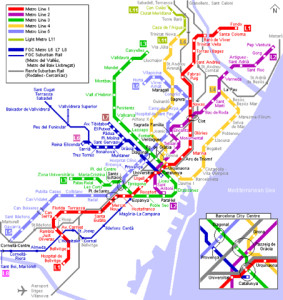 Схема метро Барселона